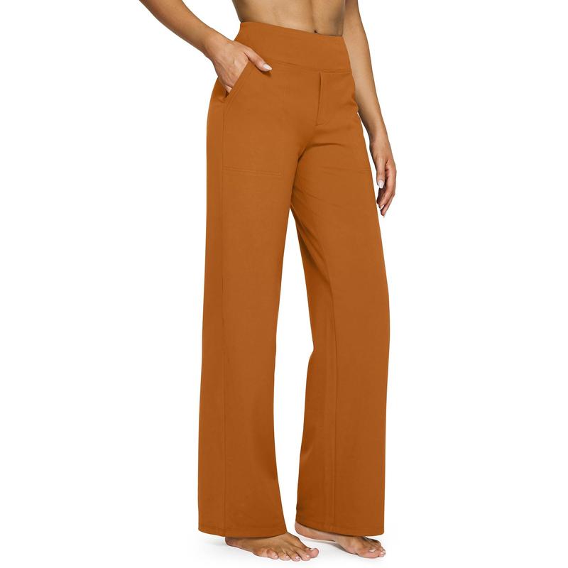 Loose High-Waist Business Casual Pants Yoga Pants Women Wide Leg Pants with Pockets Comfortable Athletic Sweatpants Outdoorfun