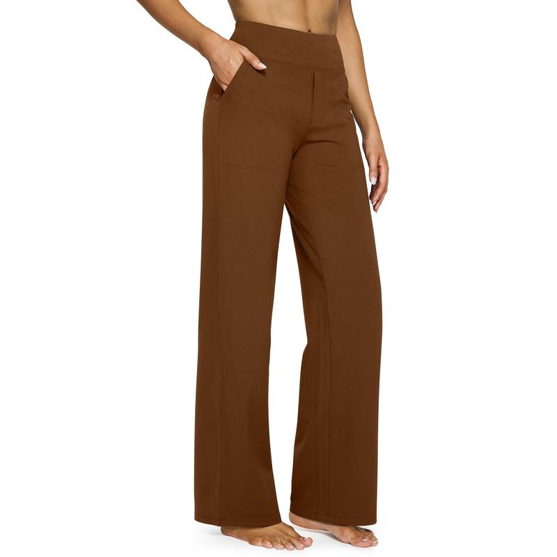 Loose High-Waist Business Casual Pants Yoga Pants Women Wide Leg Pants with Pockets Comfortable Athletic Sweatpants Outdoorfun