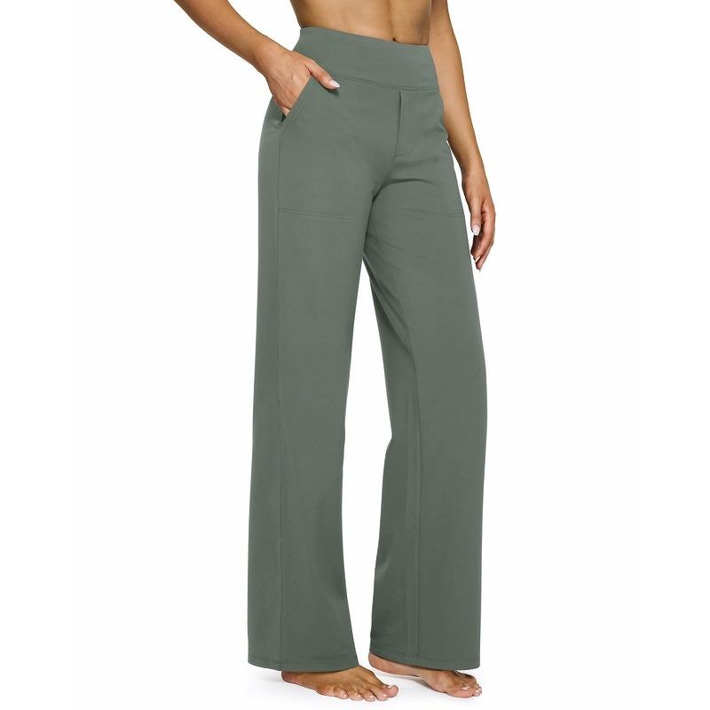 Loose High-Waist Business Casual Pants Yoga Pants Women Wide Leg Pants with Pockets Comfortable Athletic Sweatpants Outdoorfun