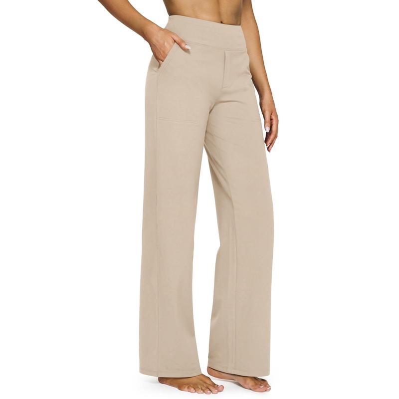 Loose High-Waist Business Casual Pants Yoga Pants Women Wide Leg Pants with Pockets Comfortable Athletic Sweatpants Outdoorfun
