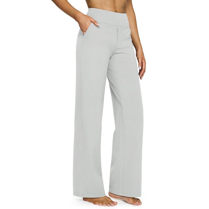 Loose High-Waist Business Casual Pants Yoga Pants Women Wide Leg Pants with Pockets Comfortable Athletic Sweatpants Outdoorfun