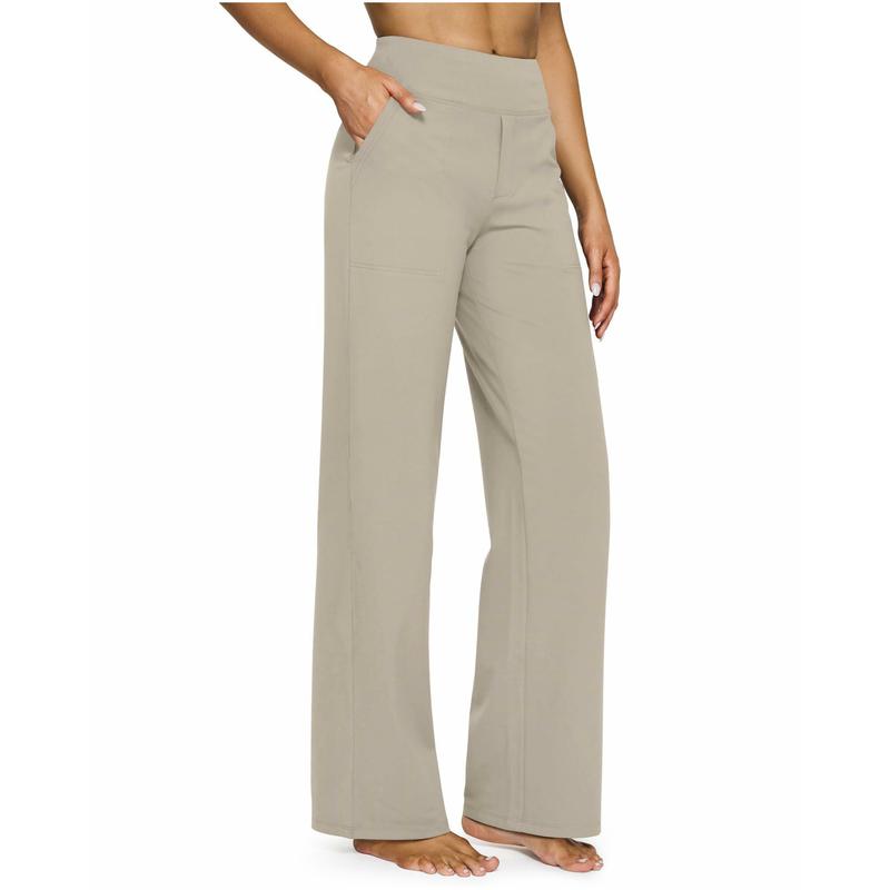 Loose High-Waist Business Casual Pants Yoga Pants Women Wide Leg Pants with Pockets Comfortable Athletic Sweatpants Outdoorfun