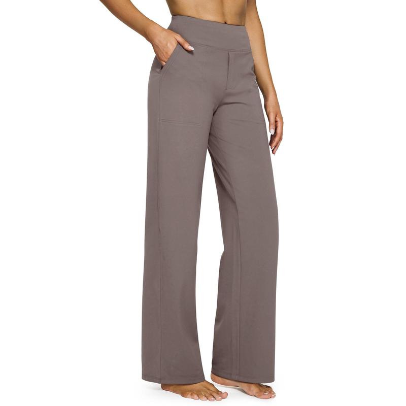 Loose High-Waist Business Casual Pants Yoga Pants Women Wide Leg Pants with Pockets Comfortable Athletic Sweatpants Outdoorfun