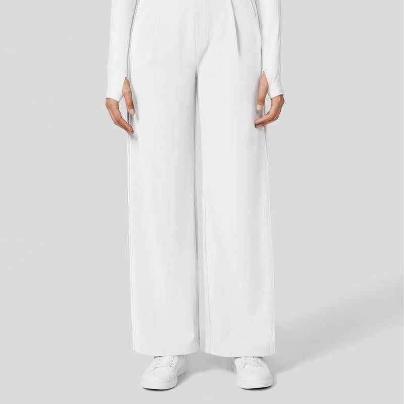 TryHavora Flex High Waisted Plicated Side Pocket Straight Leg Work Pants