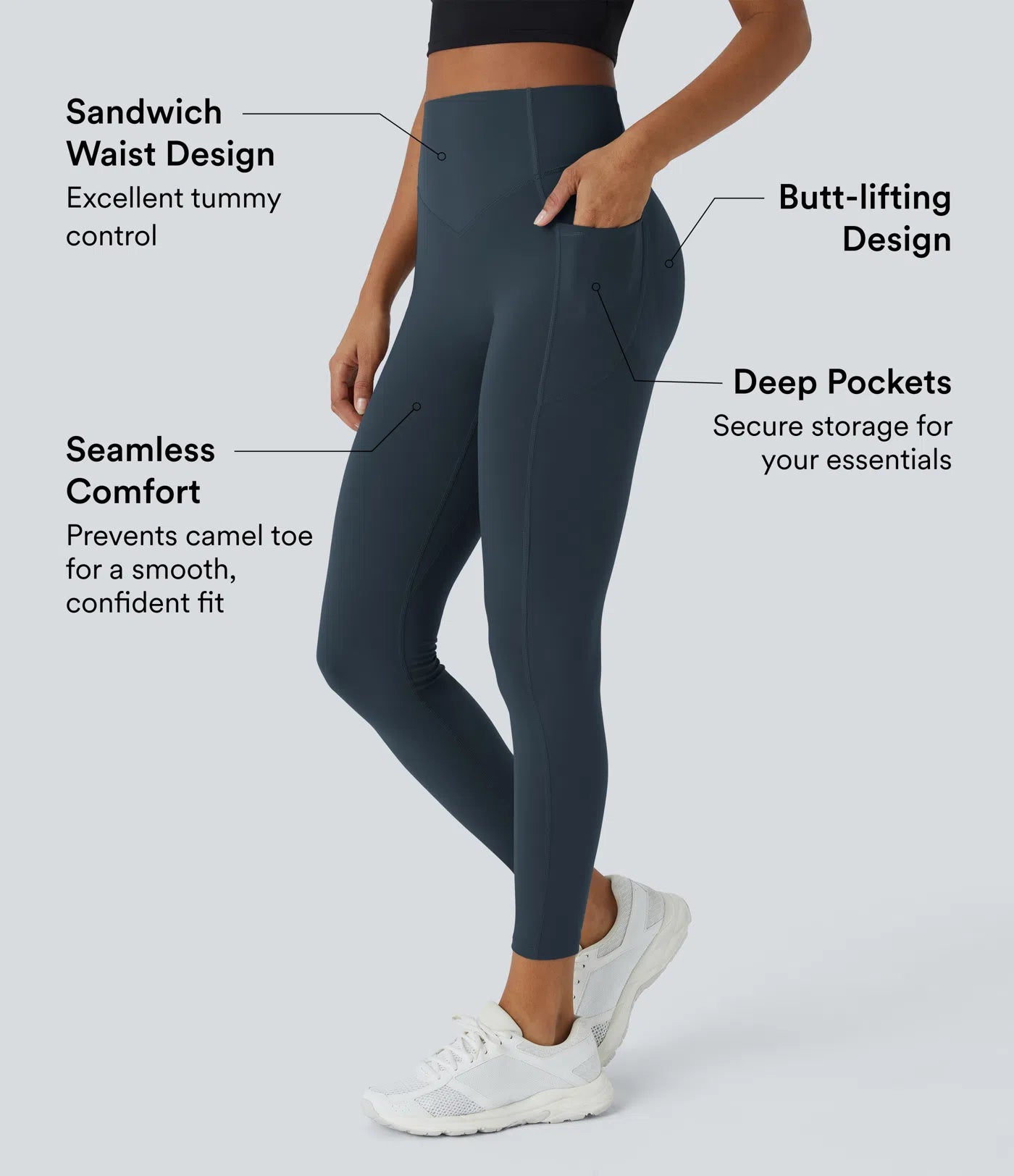 TryHavora UltraSculpt™️ SoCinched High Waisted Scrunch Butt Lifting Tummy Control Pocket Shaping Training Leggings