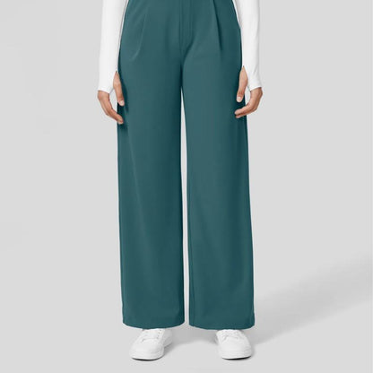 TryHavora Flex High Waisted Plicated Side Pocket Straight Leg Work Pants