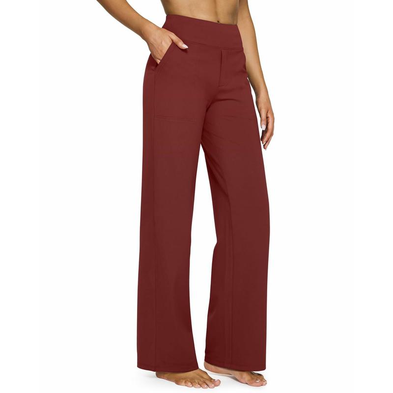 Loose High-Waist Business Casual Pants Yoga Pants Women Wide Leg Pants with Pockets Comfortable Athletic Sweatpants Outdoorfun