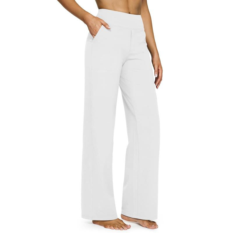 Loose High-Waist Business Casual Pants Yoga Pants Women Wide Leg Pants with Pockets Comfortable Athletic Sweatpants Outdoorfun