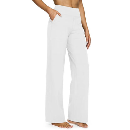 Loose High-Waist Business Casual Pants Yoga Pants Women Wide Leg Pants with Pockets Comfortable Athletic Sweatpants Outdoorfun